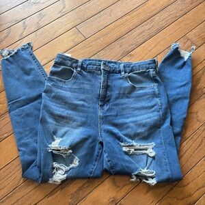 Distressed Blue Women's Jeans